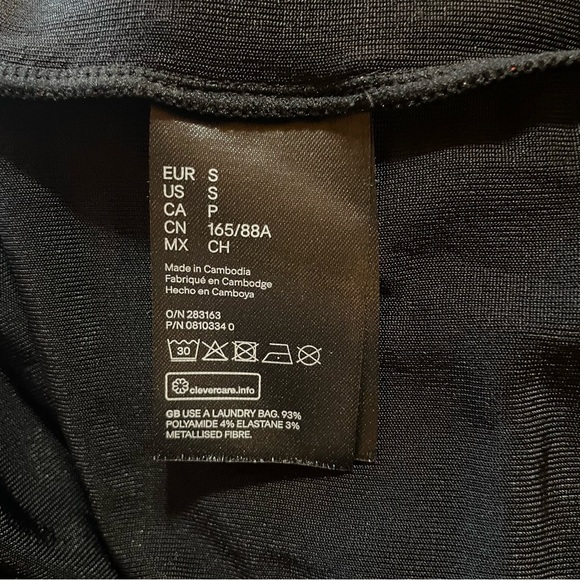 H&M‎ Black and Gold Ribbed Cowl Neck Sheath Dress - Picture 8 of 9